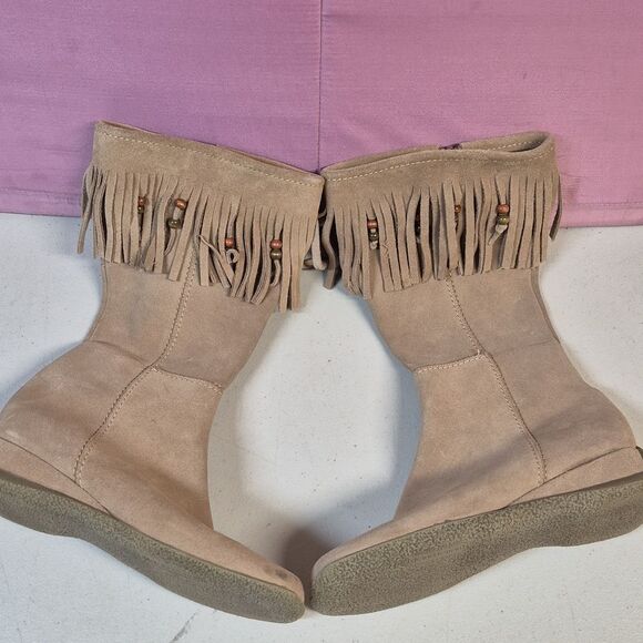 Diana Ferrari Bonnie Size 10 Knee High Taupe Suede Boots - Picture 10 of 11
